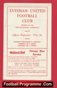Evesham United v Cross Castle United 1960s