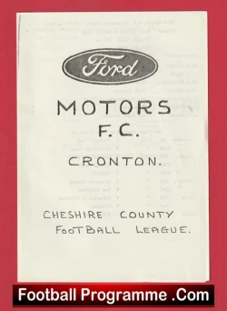 Ford Motors v Atherton Collieries 1980 - Cronton Cheshire - football programme