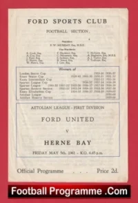 Ford Sports v Herne Bay 1961 – Aetolian League