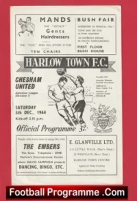 Harlow Town v Chesham United 1964