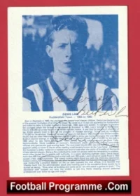 Huddersfield Town Sportsmans Dinner Menu 1991 Signed Denis Law