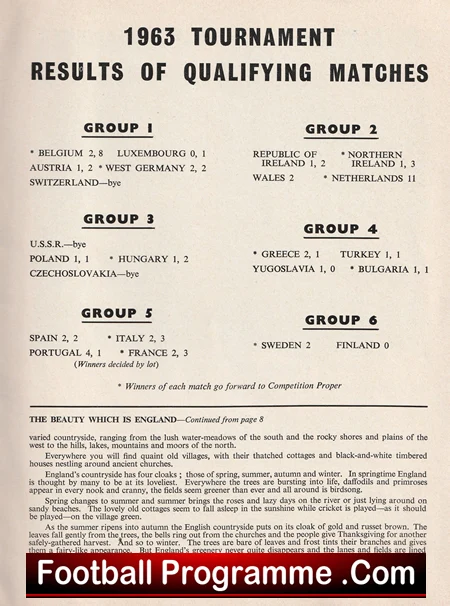International Youth Football Tournament 1963 - Wembley London - Image 3