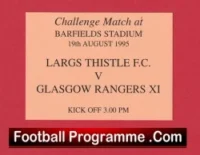 Largs Thistle v Glasgow Rangers 1995 – Football Ticket