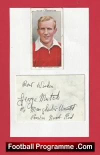 Manchester United George Mutch Autograph Man Utd 1934 – 1937