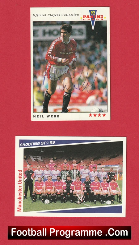 Manchester United Neil Webb Autograph Signed Football Card Man Utd - Image 2
