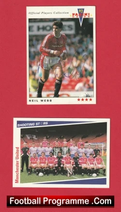 Manchester United Neil Webb Autograph Signed Football Card Man Utd - football programme