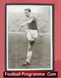 Manchester United Ronnie Cope Autograph Signed Picture 1950s