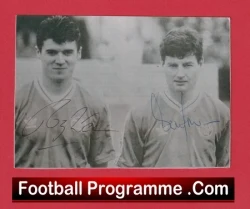 Manchester United Roy Keane + Denis Irwin Signed Autograph Picture Man Utd - football memorabilia