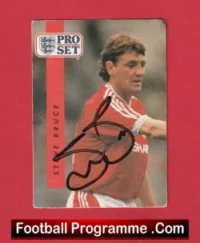 Manchester United Steve Bruce Man Utd Signed Football Card Autograph