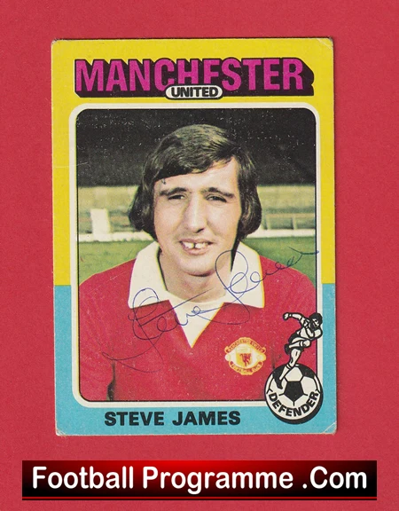 Manchester United Steve James Autographed Signed Football Card Man Utd - Image 2