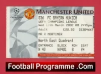 Manchester United v Bayern Munich 2002 – Match Ticket