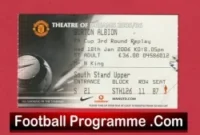 Manchester United v Burton Albion 2006 – Match Ticket Replay