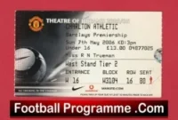 Manchester United v Charlton Athletic 2006 – Match Ticket