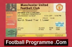Manchester United v Chelsea 1997 - Football Ticket - football memorabilia