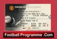 Manchester United v Fulham 2006 – Match Ticket