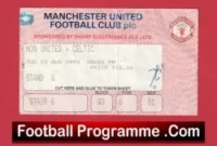 Manchester United v Glasgow Celtic 1993 – Match Ticket