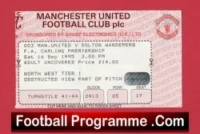 Manchester United v Leeds United 1996 – Match Ticket