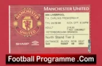 Manchester United v Liverpool 1998 – Man Utd Ticket Treble Season