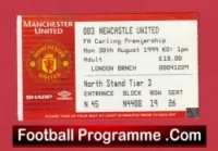 Manchester United v Newcastle United 1999 – Football Ticket