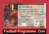 Manchester United v Southampton 2004 – Football Ticket