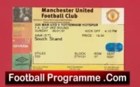 Manchester United v Tottenham 1997 – FA Cup Football Ticket
