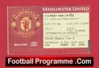 Manchester United v West Ham United 1999 – Match Ticket Treble Season