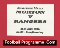 Morton v Glasgow Rangers 1996 – Football Ticket