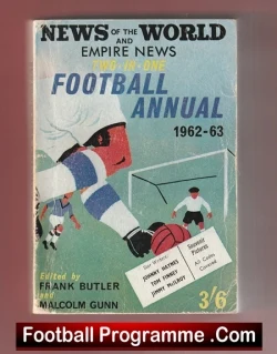 News Of The World Football Annual 1962 - 1963 - football memorabilia