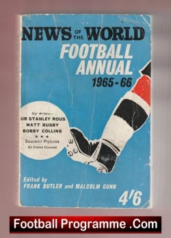 News Of The World Football Annual 1965 - 1966 - football memorabilia