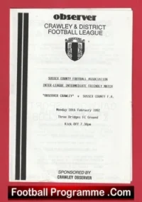 Observer Crawley v Sussex County 1992 – Three Bridges Ground