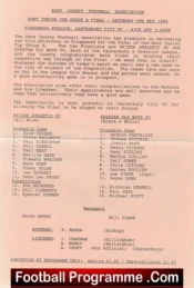 Pfizer Athletic v Spartan Old Boys 1996 – Kent Junior Cup Final
