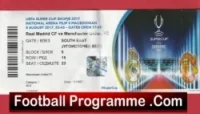Real Madrid v Manchester United 2017 UEFA Super Cup Final Ticket