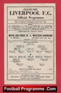 Royal Air Force RAF v Western Command 1944 Matt Busby at Liverpool