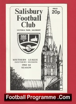 Salisbury v Dover 1983 - Southern League - football programme