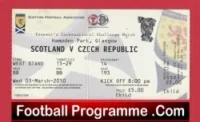 Scotland v Czech Republic 2010 – Football Ticket