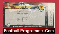 Scotland v Gibraltar 2015 - Football Ticket - football memorabilia