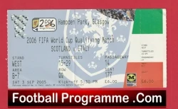 Scotland v Italy 2005 - Football Ticket - football memorabilia