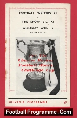 Showbiz X1 v Football Writers X1 1960s at QPR Sean Connery - football programme