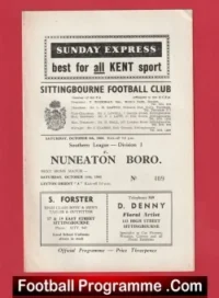 Sittingbourne v Nuneaton Borough 1960 – Southern League