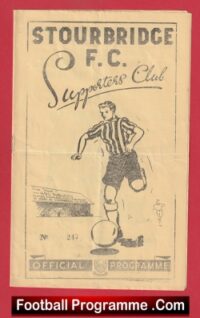 Stourbridge v Bromsgrove Rovers 1949 – 1940s Programme