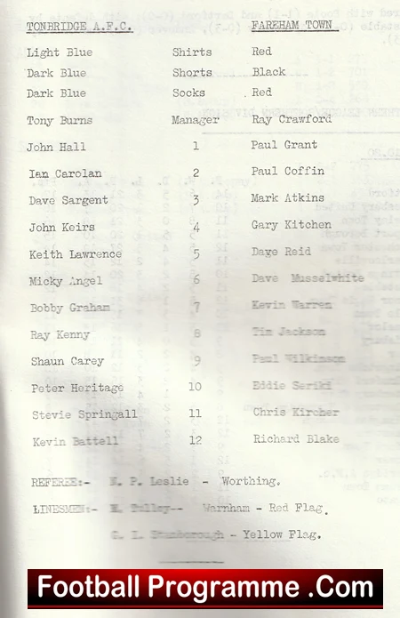 Tonbridge AFC v Fareham 1980 - Image 2