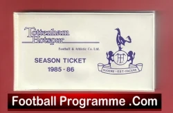 Tottenham Hotspur Season Ticket Book LMTB 1985 1986 - football memorabilia