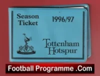 Tottenham Hotspur Season Ticket Book LMTB 1996 1997 Blue