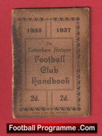 Tottenham Hotspur Spurs Official Handbook 1936 – 1937