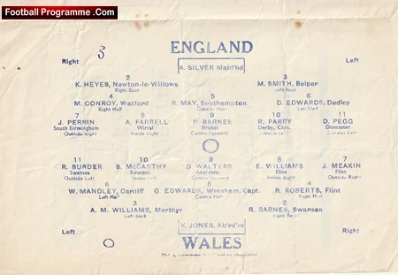 England v Wales 1951 - Wembley Duncan Edwards Pirate Issue - Image 3
