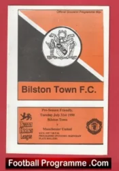 Bilston Town v Manchester United 1990 – Pre Season Match