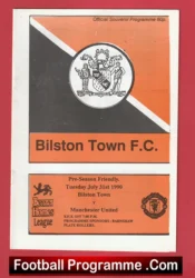 Bilston Town v Manchester United 1990 – Pre Season Match