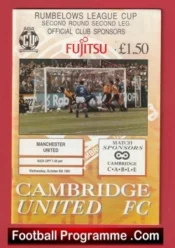 Cambridge United v Manchester United 1991 – League Cup