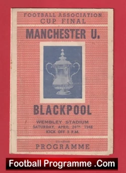 Manchester United v Blackpool 1948 - FA Cup Final Pirate Programme