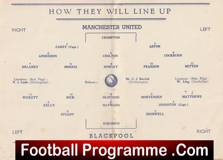 Manchester United v Blackpool 1948 - FA Cup Final Pirate Programme - Image 3